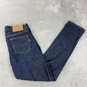 Brave Star Men's Sz 33x30 Selvedge The Skeleton Skinny Button Fly Jeans Made USA